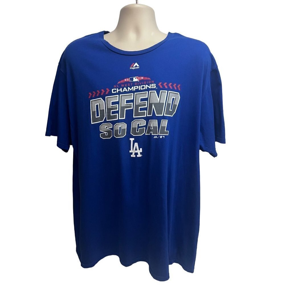 Los Angeles Dodgers NLCS 2018 Champions Team Roster T-Shirt XL MLB Tee Majestic